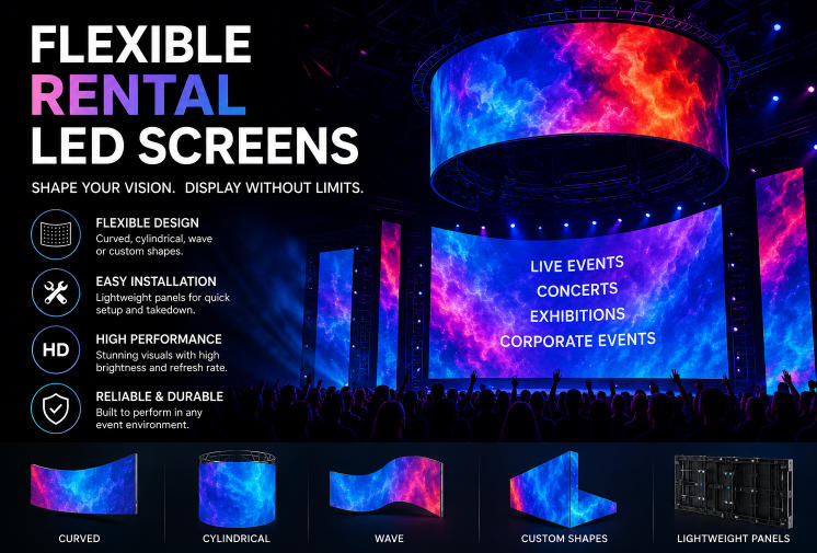 Flexible Rental LED Screens
